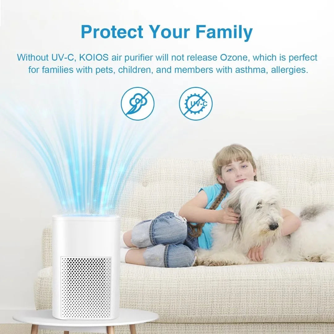 Air Purifiers for Allergies and Asthma,Ailkin Air Cleaner for Home,Bedroom,Dust,Pets,Indoor,Office,Small Room,Mini Portable Desktop Air Purifier for Smoke Odor